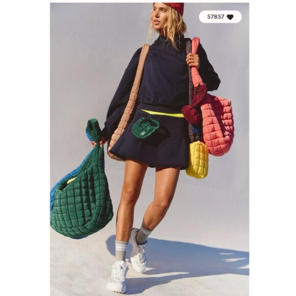 Free People Quilted Carryall in Fuji Jade - Picture 3 of 11